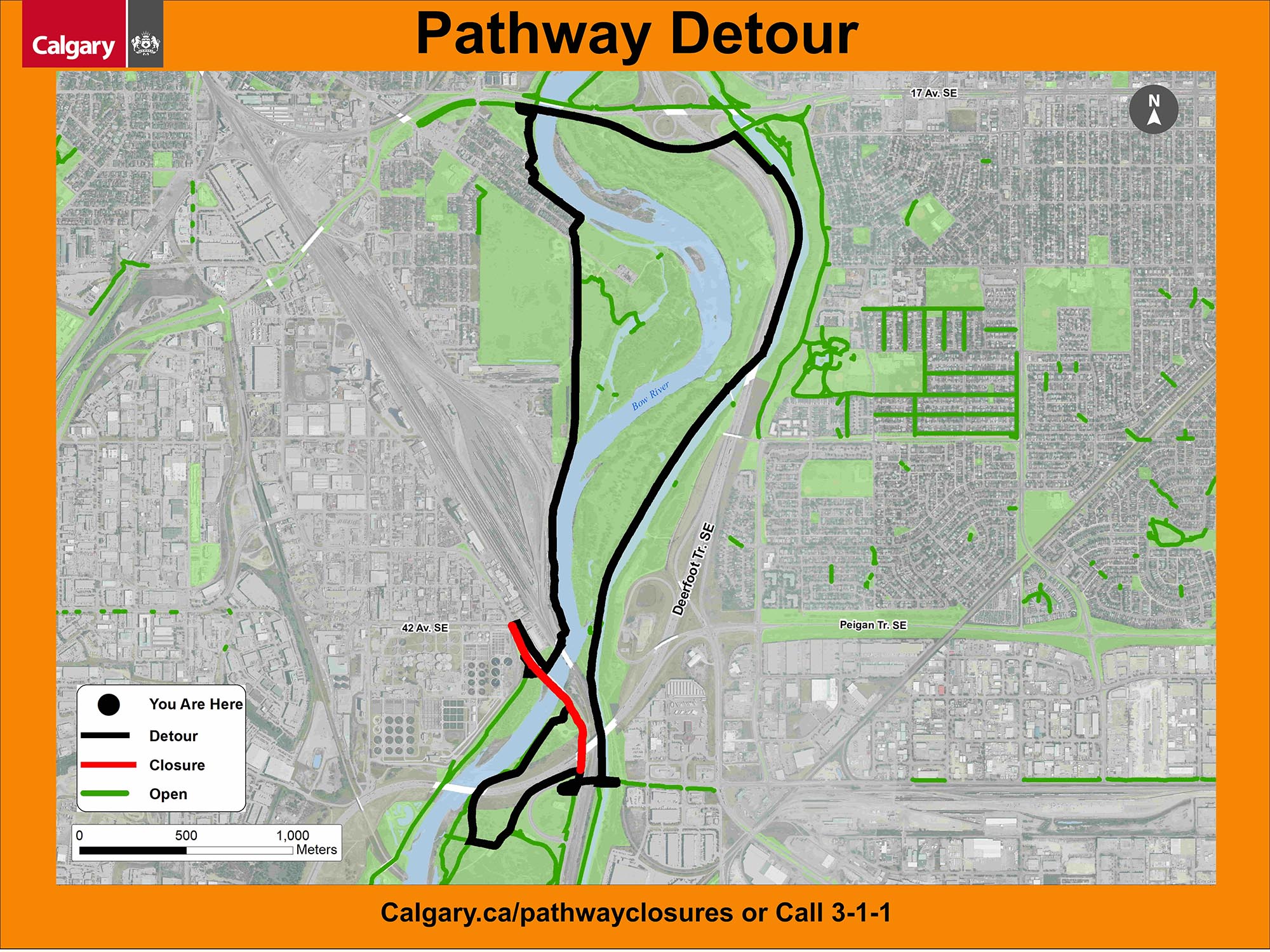 Pathway closure map