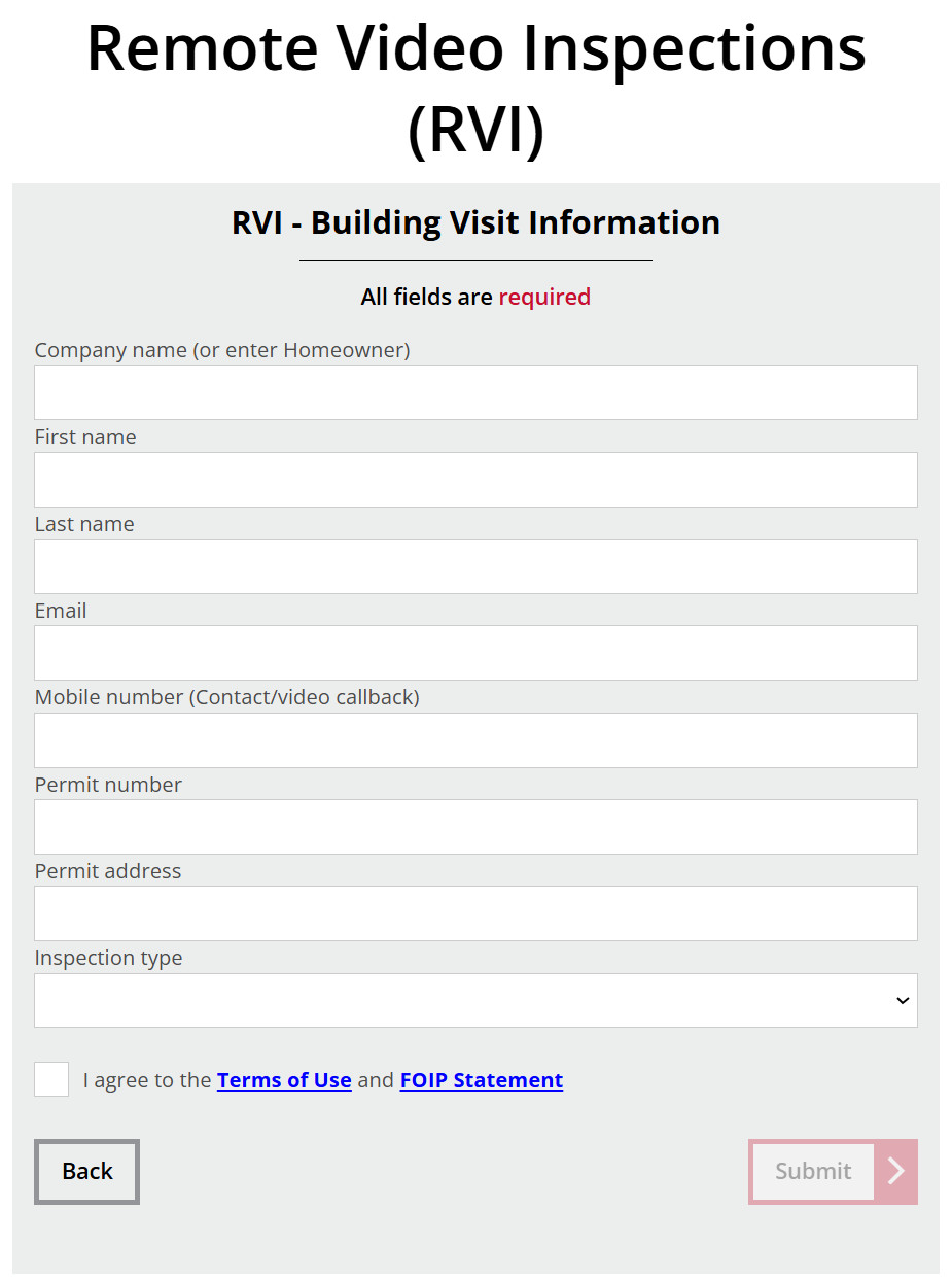 RVI select page