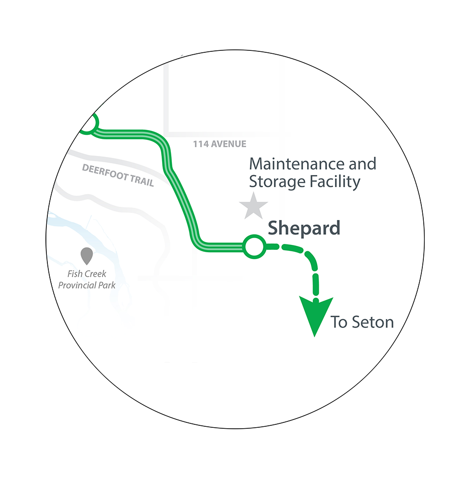 Map showing the location of the Maintenance and Storage Facility site.