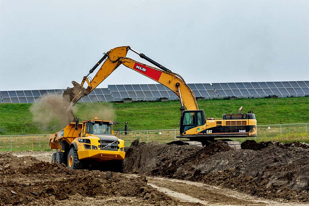 Stripping topsoil at the MSF site in September.