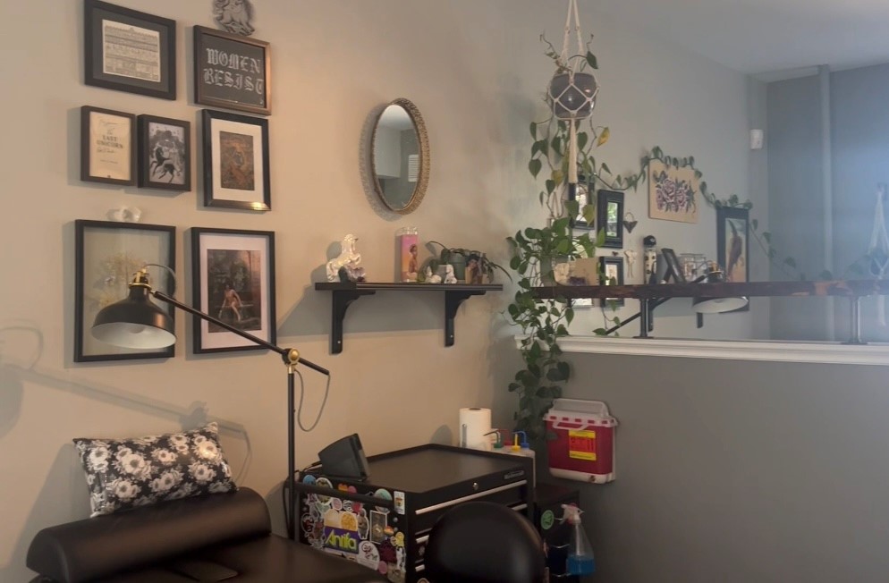Inside view of Hemlock Tattoo Studio.