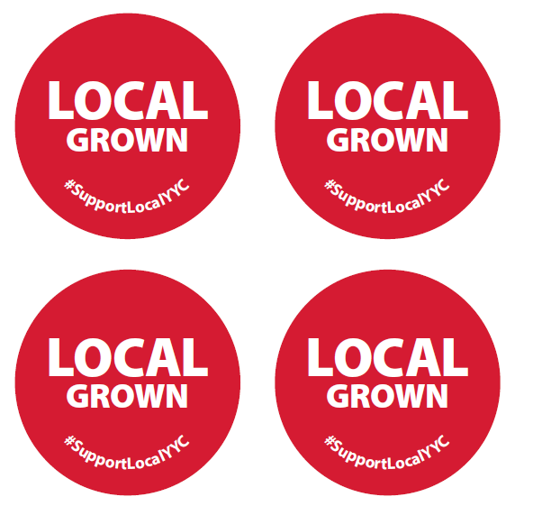 Local Grown 2.5 inch stickers