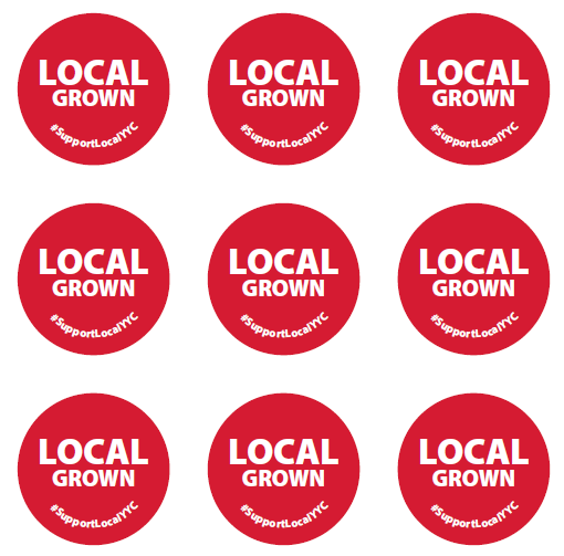 Local Grown 1 inch stickers