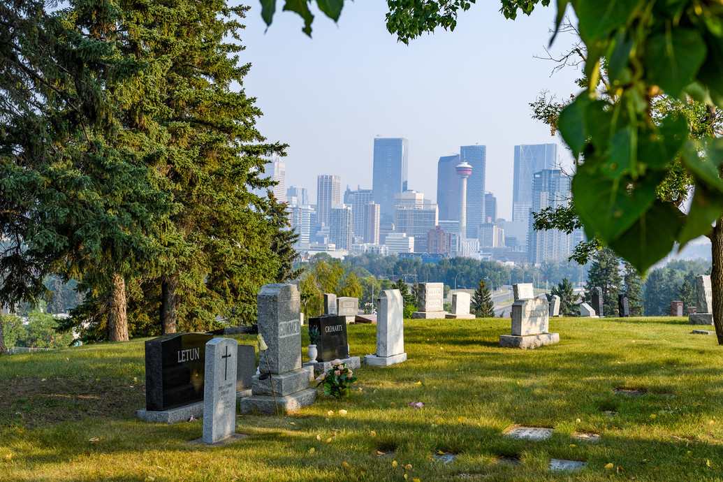 Union cemetery skyline
