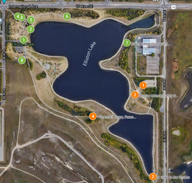 Elliston Park self-guided walk map