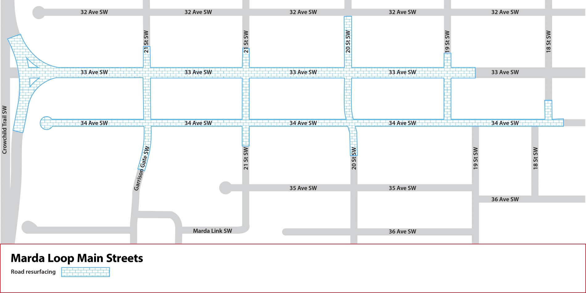 Road resurfacing map