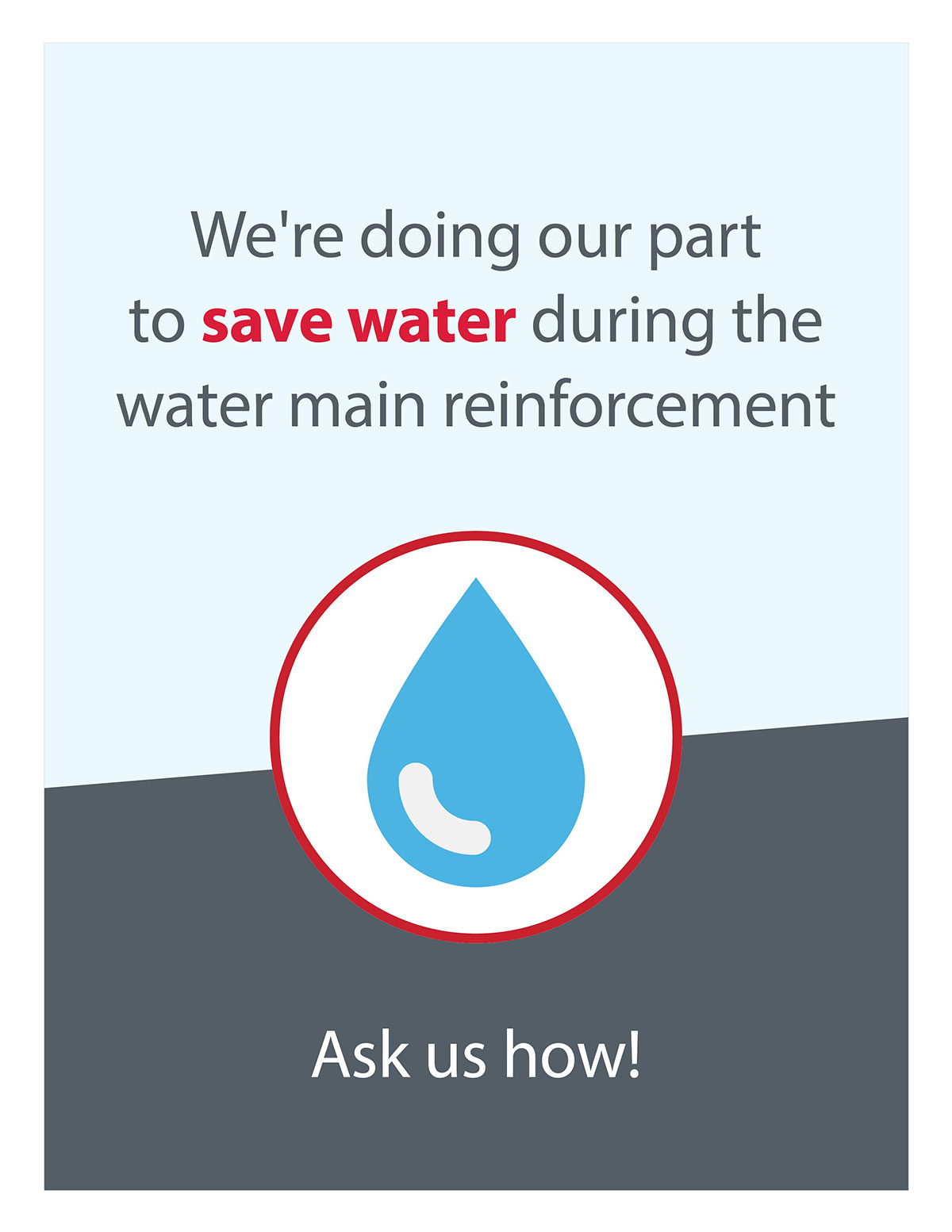 Doing our part to save water - social media image