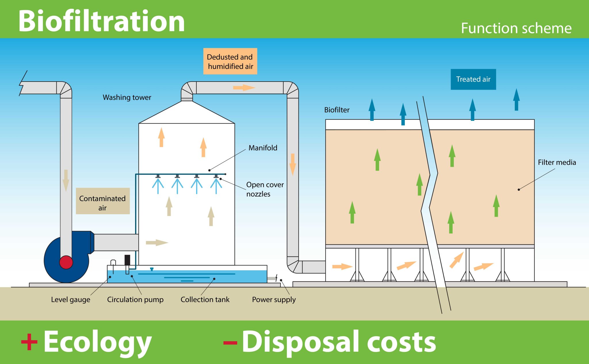Biofiltration function scheme