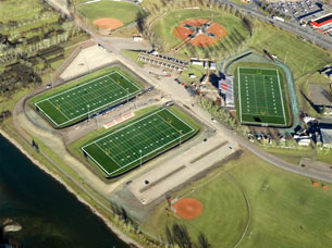 Aerial view of Shouldice Park