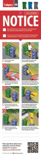 Example of a notice tag left on carts