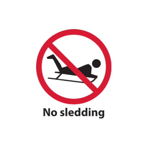 No sledding.